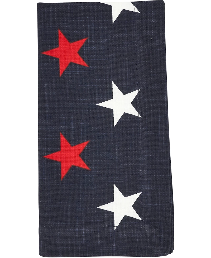 Saro Lifestyle Patriotic Americana Stars Cotton Napkins, 20" x 20"