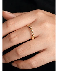 Devata Sweet Heart Ring in 14K Gold, Size 8, approx. 1.8 grams.