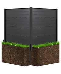 Outdoor Privacy Fence Screen with 5 Ground Stakes for Garden Yard Patio