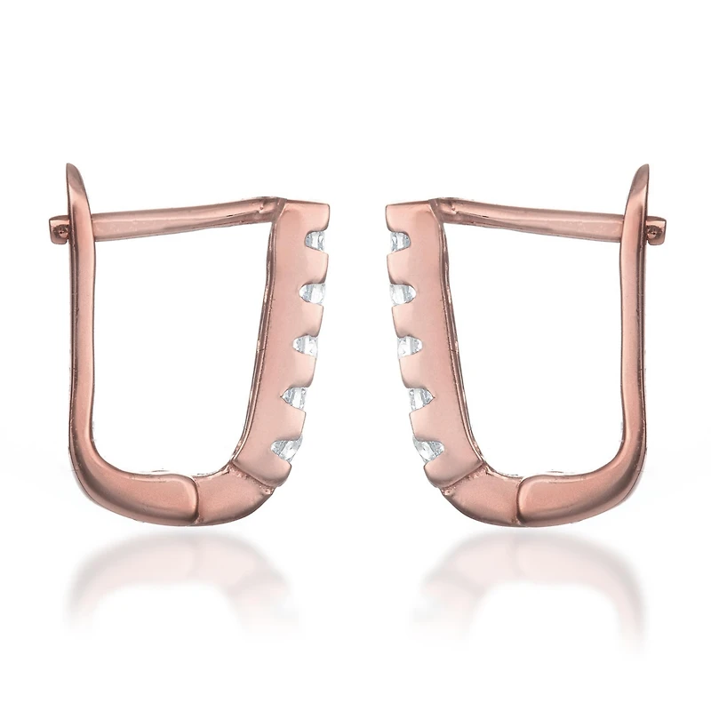 Clear Cubic Zirconia Extra Mini Hoop Earrings