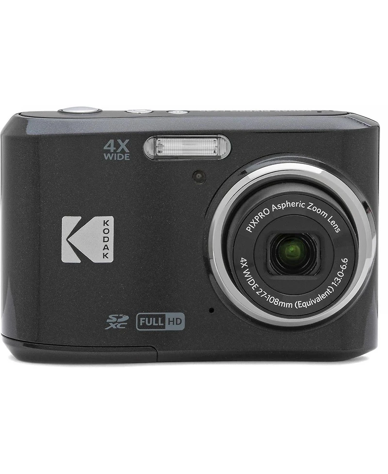 Kodak Pixpro Friendly Zoom FZ45-bk 16MP Digital Camera with 4X Optical Zoom 27mm Wide Angle and 2.7" Lcd Screen (BLack) + 4-Pack Rechargeable Aa