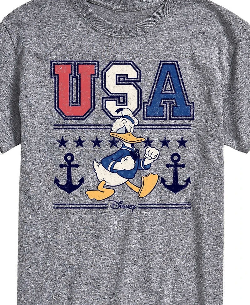 Airwaves Men's Disney Donald Duck Usa Short Sleeve T-Shirt