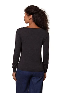 Celtic & Co. Women's Merino Fine Knit Boat Neck Sweater