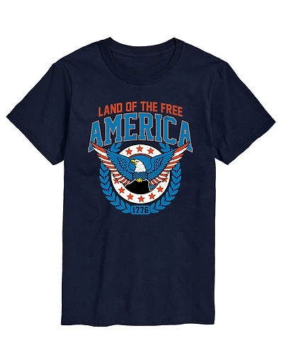 Airwaves Men's Americana Land of The Free Short Sleeve T-Shirt