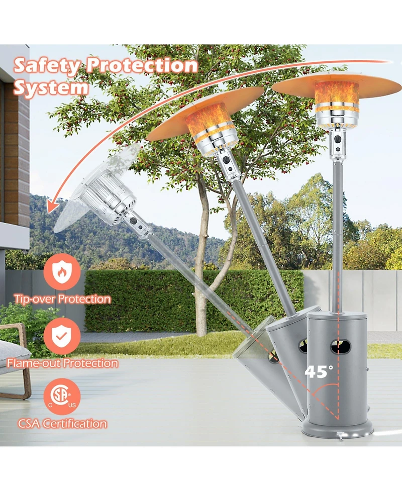 50000 Btu Propane Patio Heater with Round Table Design
