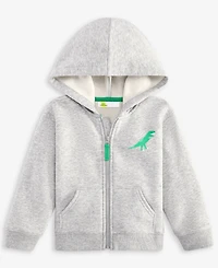 Epic Threads Toddler Boys 2T-4T Soft Heather Fleece Dino Zip-Up Hoodie, Exclusively at Macy's