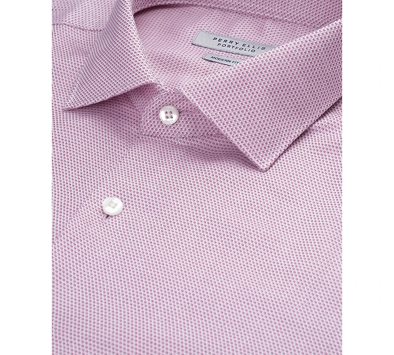 Perry Ellis Portfolio Men's King Micro-Pattern Dress Shirt