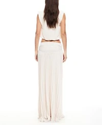 Lioness Womens Field Of Dreams Crop Top Pleated Maxi Skirt