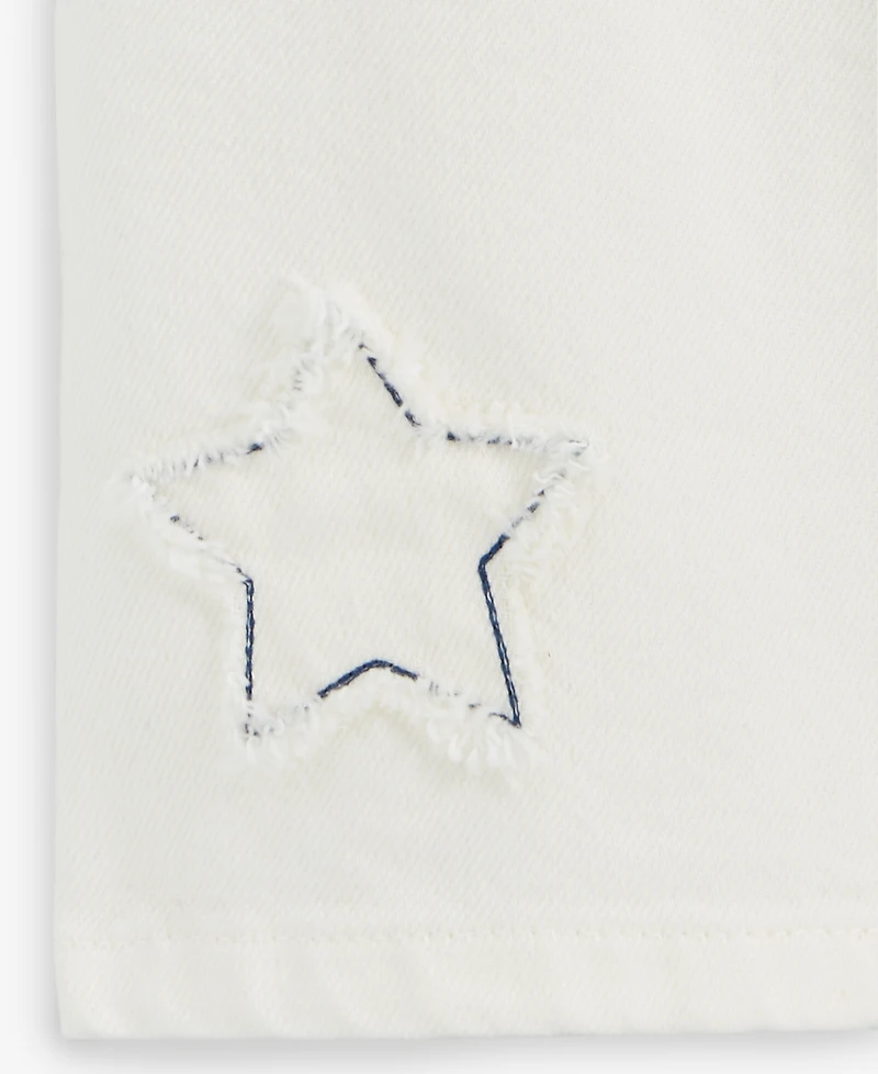 Little & Big Girls Patches Cotton Denim Skirtall, Exclusively at Macy's