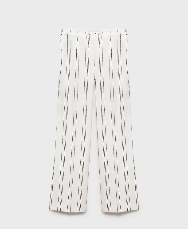 Mango Women's Straight Striped Pants