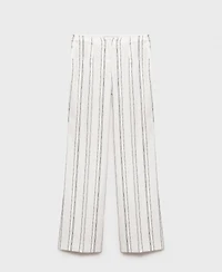 Mango Women's Straight Striped Pants