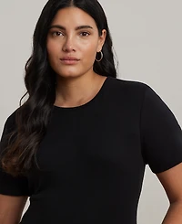 Lauren Ralph Plus Stretch Cotton T-Shirt