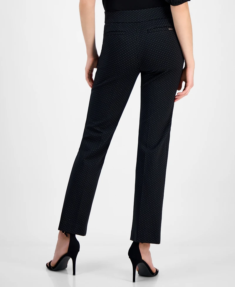 Anne Klein Women's Grace Printed Mid-Rise Straight Pants