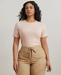 Lauren Ralph Plus Stretch Cotton T-Shirt