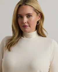 Lauren Ralph Plus Lightweight Turtleneck Sweater
