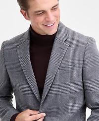Nautica Men's Modern-Fit Gray Houndstooth Tweed Sport Coat