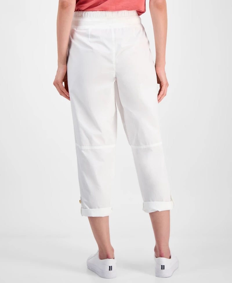 Nautica Jeans Women's Cotton Roll-Tab Utility Pants