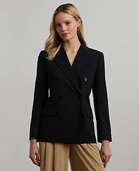 Lauren Ralph Women's Double-Breasted Wool Crepe Blazer