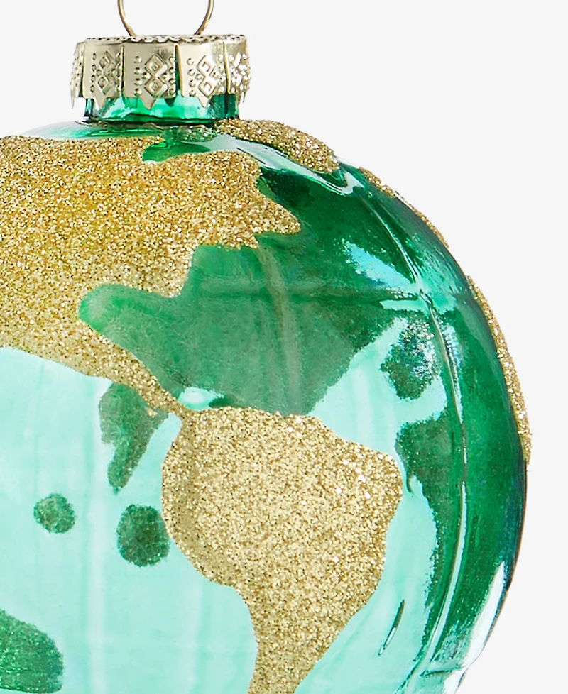 Holiday Lane Around the World Glass Globe Ball Ornament, Macy's Exclusive