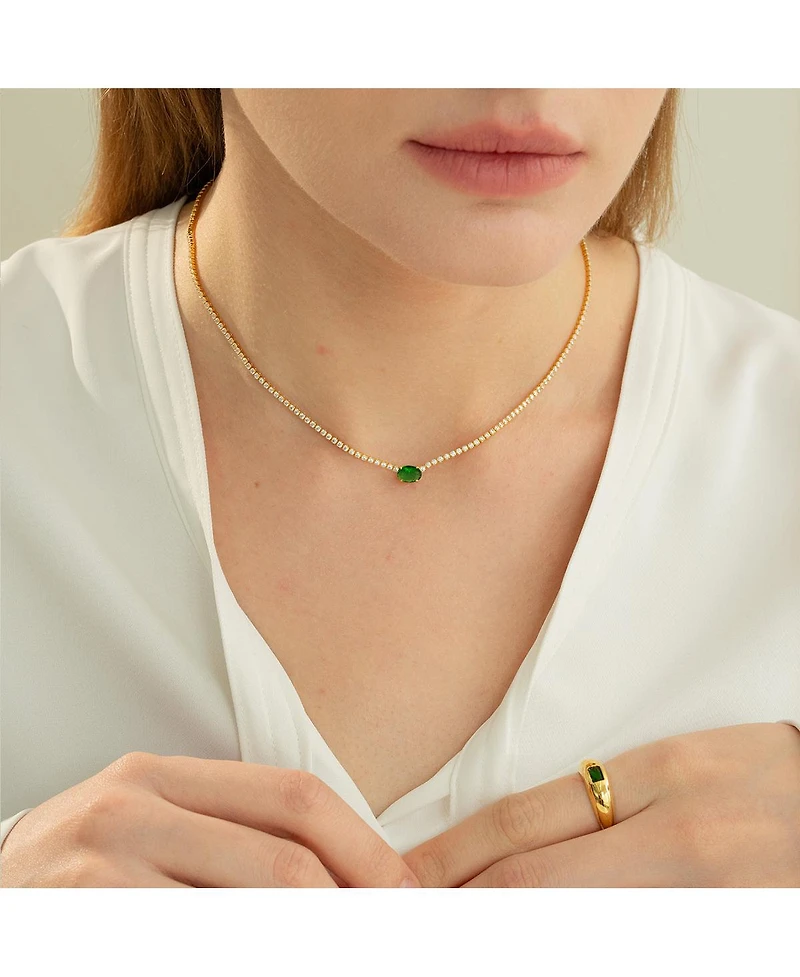 Sterling Silver 18k Gold Plated Priscilla Necklace, Elegant Summer