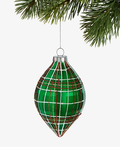 Holiday Lane Heritage Plaid Drop Ornament, Macy's Exclusive