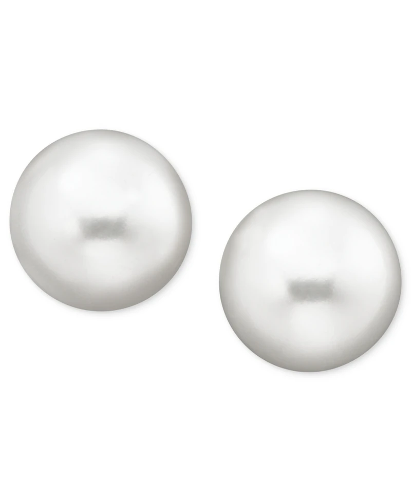 Belle de Mer Pearl Earrings, 14k Gold Cultured Freshwater Pearl Stud Earrings (9mm)