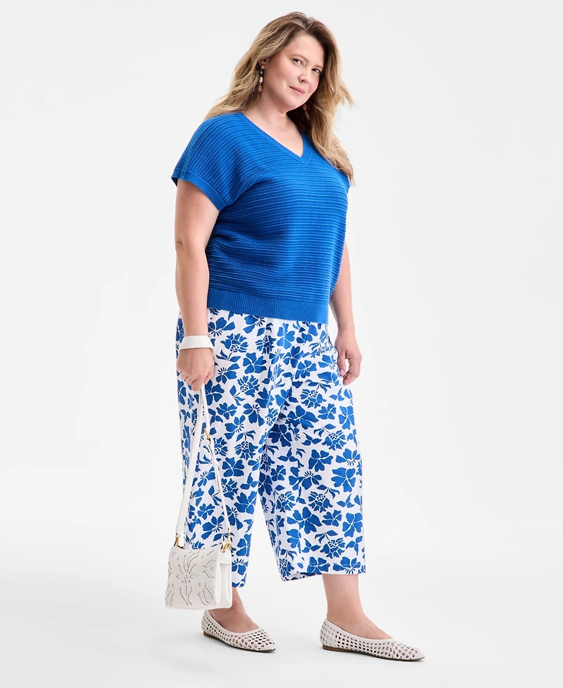 Style & Co Plus V-Neck Dolman-Sleeve Top, Exclusively at Macy's
