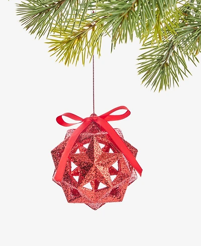 Holiday Lane Christmas Glitters Star Ball Ornament, Macy's Exclusive