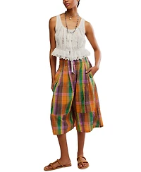 Free People Women's Alana Lace-Trim Cotton Sleeveless Top