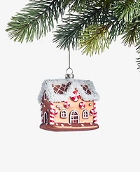 Holiday Lane Gingerbread Village Glass Gingerbread House Ornament, Macy's Exclusive