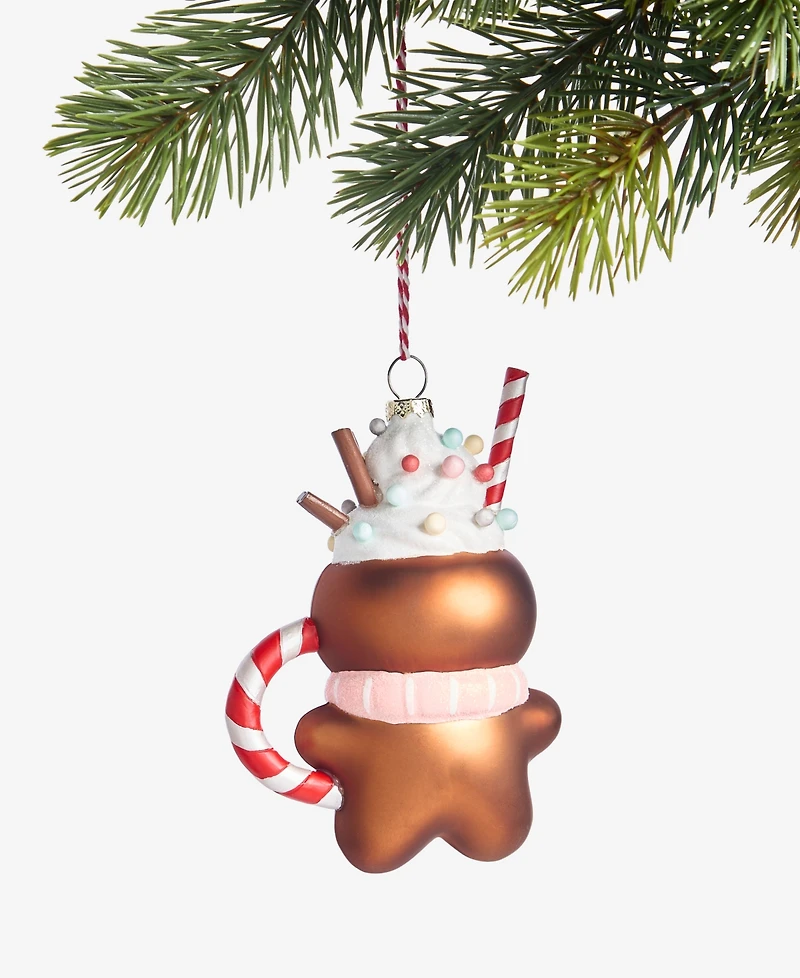 Holiday Lane Gingerbread Village Hot Cocoa Gingerbread Man Ornament, Macy's Exclusive