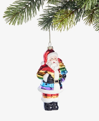 Holiday Lane Love Is Love Rainbow Santa Ornament, Macy's Exclusive