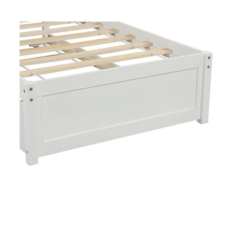 Space-Saving Bed with Trundle for Guest Room or Kids Room