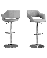 Metal Low Back Bar Height Chair for Kitchen Island or Home Bar