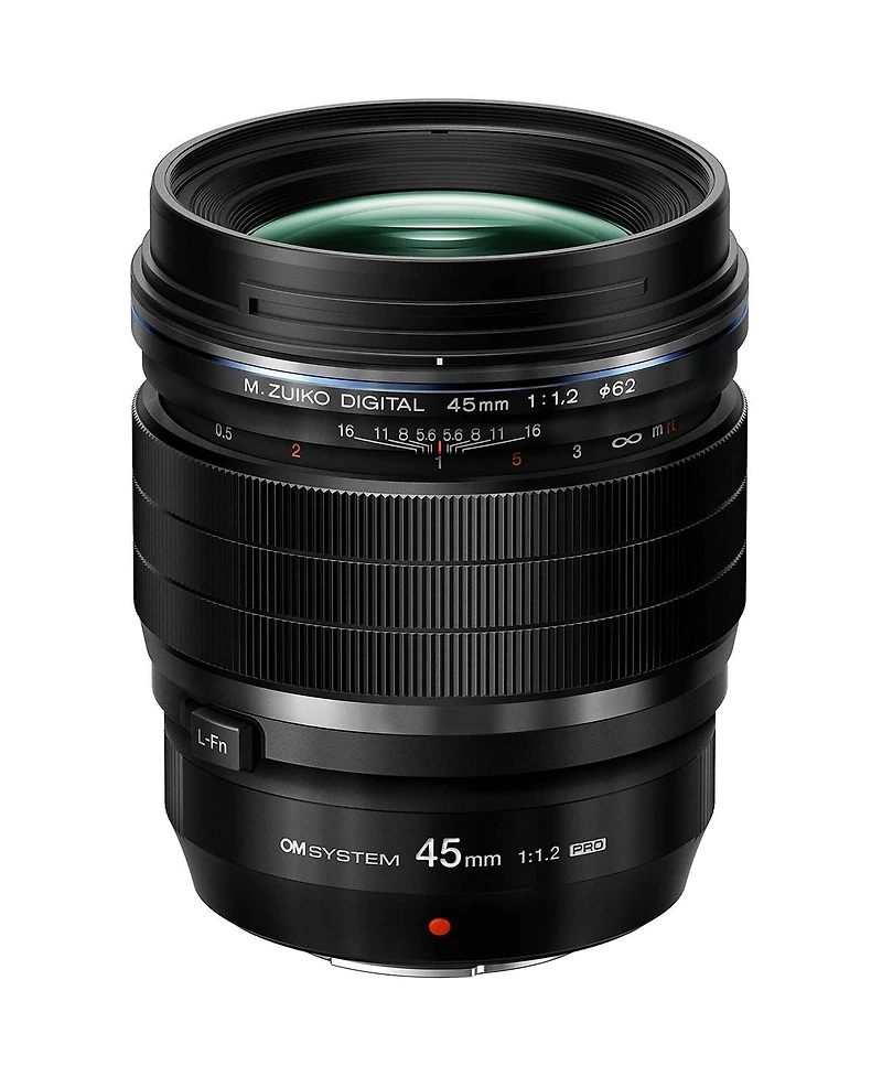 Om System M.Zuiko Digital Ed 45mm f/1.2 Pro Lens for Micro Four Thirds, Black