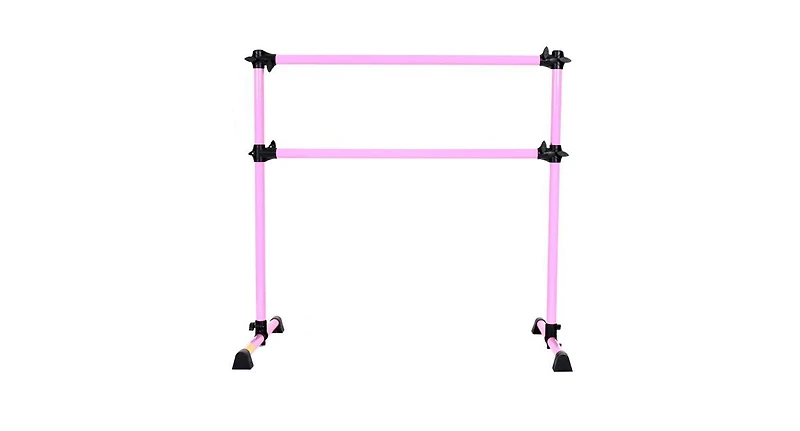 Portable Double Ballet Barre with Adjustable Height – Freestanding and Space-Saving