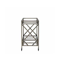 Multi-Function Metal Serving Cart – Rolling Bar Cart with Ample Storage