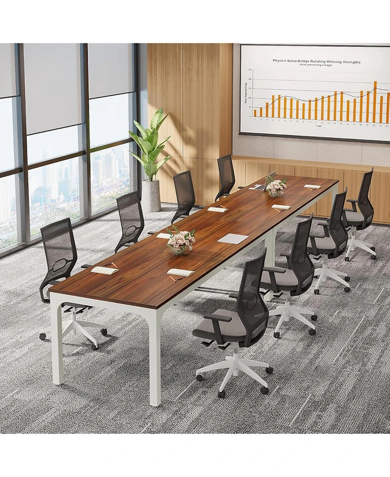 Tribesigns 6.5 Ft Conference Table, Meeting Table, 78.74" W x 27.56" D Large Office Conference Table, Modern Seminar Table for Conference Room, Boardr