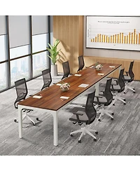 Tribesigns 6.5 Ft Conference Table, Meeting Table, 78.74" W x 27.56" D Large Office Conference Table, Modern Seminar Table for Conference Room, Boardr