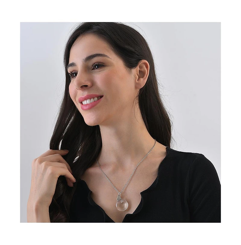 Sohi Women's Silver Plated Designer Pendant Chain