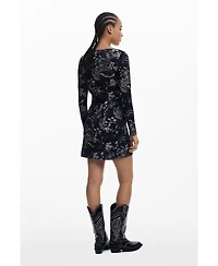 Desigual Women's Short dress with square neckline