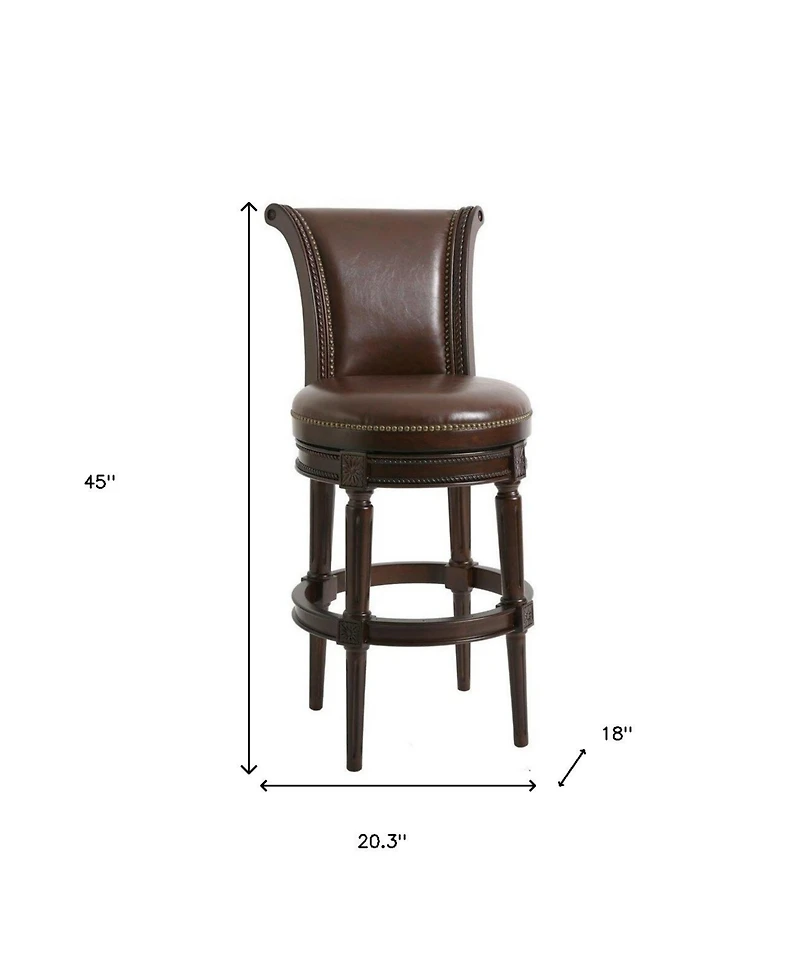 Solid Wood Swivel Bar Height Chair for Kitchen or Home Bar