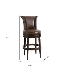 Solid Wood Swivel Bar Height Chair for Kitchen or Home Bar