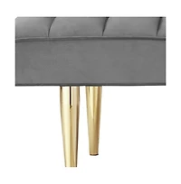 Upholstered Velvet Bench – Modern Accent Seating with Plush Cushion for Bedroom or Entryway