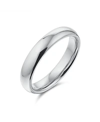 Bling Jewelry Simple Traditional .925 Sterling Silver Dome Band Ring 4MM Comfort Fit