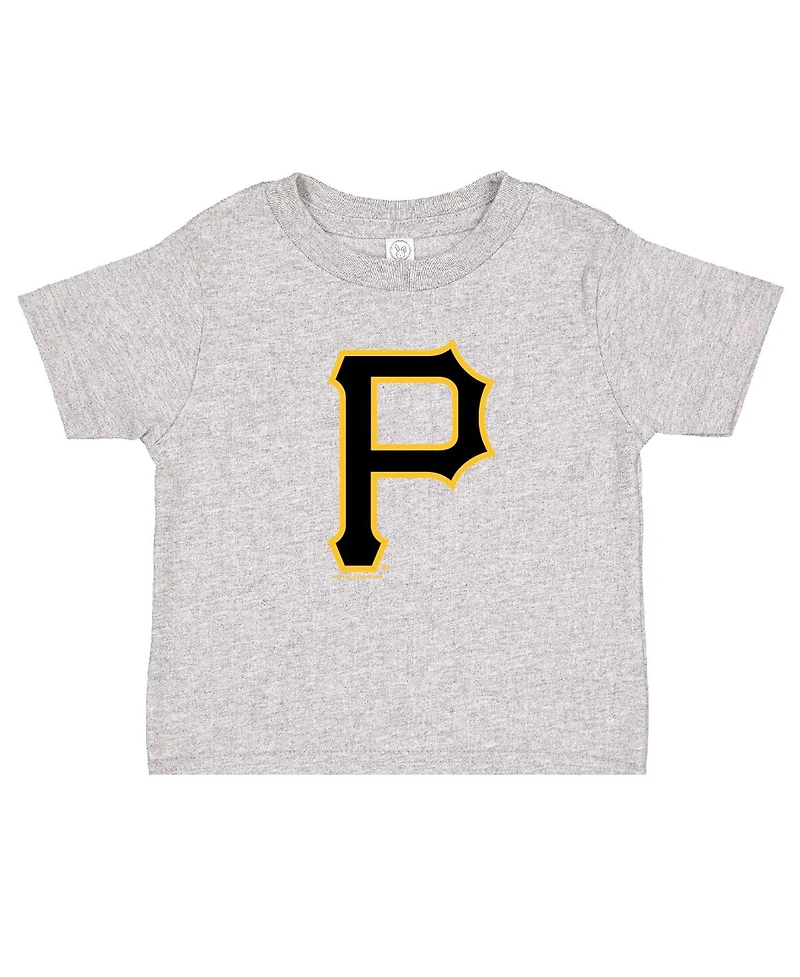 Soft As A Grape Toddler 2-Pack Black/Heather Gray Pittsburgh Pirates Cooperstown Collection T-Shirt Set