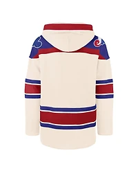 '47 Brand Men's Cream Montreal Expos Cooperstown Collection Superior Lacer Pullover Hoodie