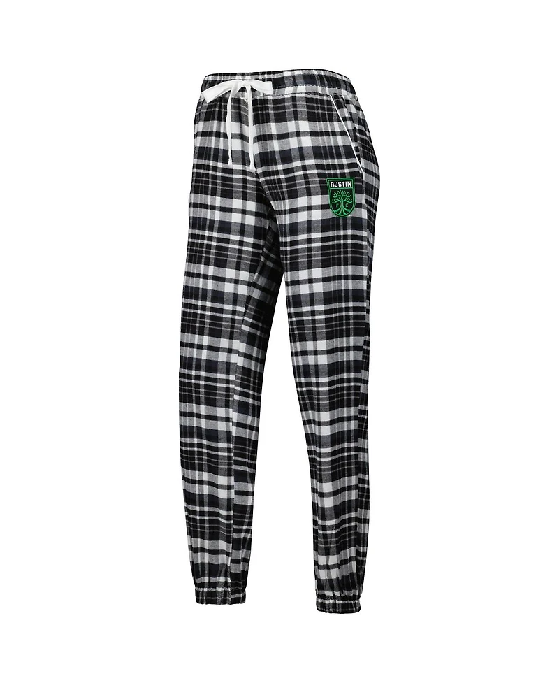 Concepts Sport Women's Black Austin Fc Mainstay Flannel Sleep Pants