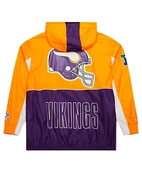 Mitchell & Ness Men's White Minnesota Vikings Big Shot Premium Full-Zip Windbreaker Jacket