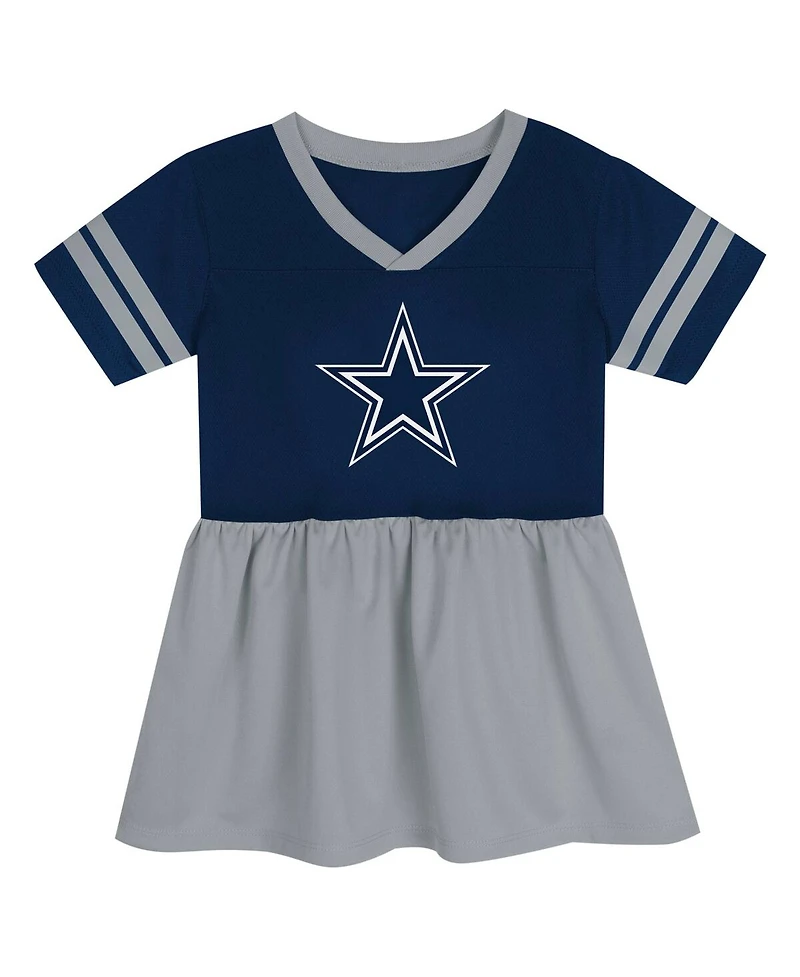 Outerstuff Preschool Girls Navy/Gray Dallas Cowboys Stadium Lights Fashion Jersey Dress